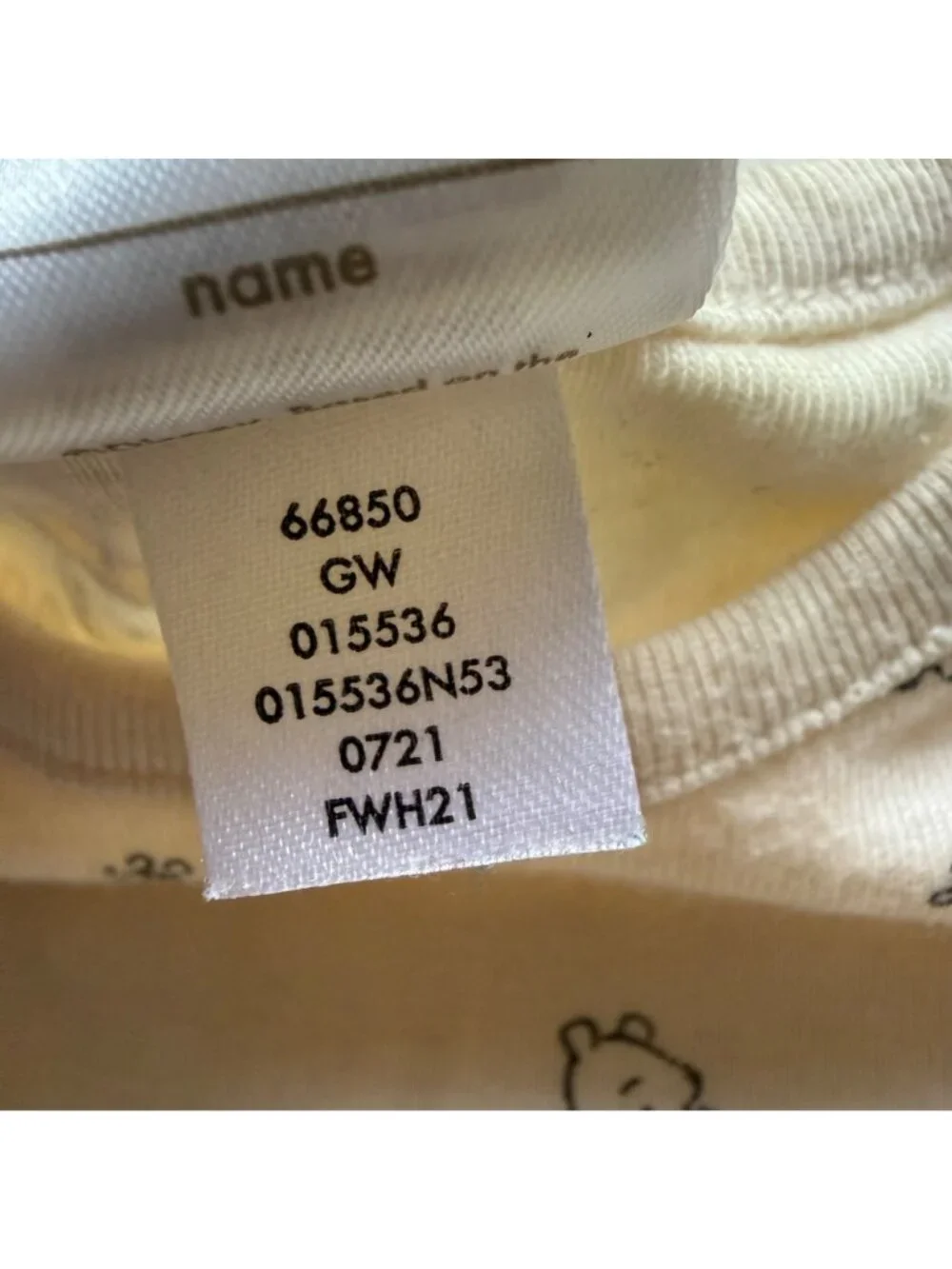 Hanna Andersson Disney Infant 0-3 Months Beige Supima Cotton Pooh Sleep Gown